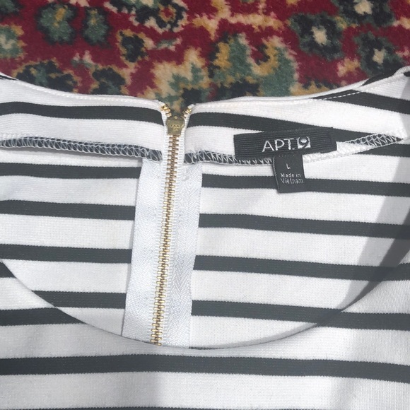 NWOT Apt 9 Striped Peplum Tank Top - Picture 6 of 8